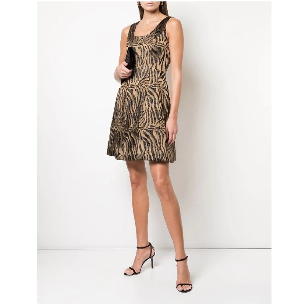Prabal Gurung Tiger-Print Sleeveless DRESS
